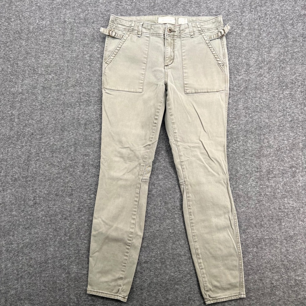 Hei Hei Anthropologie Women Sage Green Utility Skinny Cargo Pant Waist Buckle 29 - Picture 2 of 14